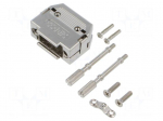 Enclosure for connectors: D-Sub | straight | for cable | silver