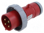 Connector: AC supply 3-phase | plug | male | power supply | 32A | 460V