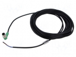 Cable: for sensors/automation | M12 | PIN: 3 | angled | 10m | plug | 4A