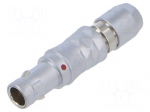 Connector: circular | plug | 00 | male | PIN: 2 | 5A | IP50 | 2.4&divide;3.3mm