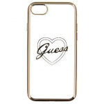 Back panel cover Guess Apple iPhone 7/8 Apple Heart TPU Case Gold