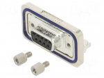 Connector: D-Sub | socket | right | THT | 7.5A | black