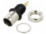 Connector: BNC | socket | straight | 50&Omega; | soldering | Contacts: brass