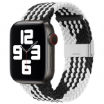 Strap iLike Watch 42/44/45mm Braided Fabric Strap Black White