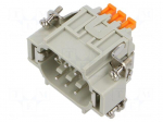 Connector: HDC | contact insert | male | CDSH NC | PIN: 6 | 6A | 600V | 6+PE