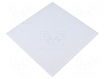 Decorative panel | glass | white matt | 170x170x10mm