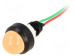 Indicator: LED | prominent | 24VDC | 24VAC | Cutout: &Oslash;13mm | IP40