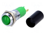 Indicator: LED | recessed | 230VAC | Cutout: &Oslash;14.2mm | IP67 | metal