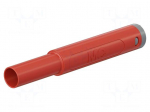 Laboratory connector: 4mm banana | plug | 32A | 1kV | red | insulated