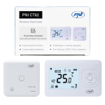 Wireless thermostat PNI CT62 for heating systems, illuminated display, daily programs