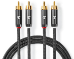 Cable Nedis 2x RCA - 2x RCA 5m
