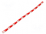 Rope | polypropylene | &Oslash;rope: 5mm | L: 50m | with a core | white-red