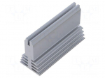 Heatsink: extruded | grilled | natural | L: 75mm | W: 29.4mm | H: 45mm