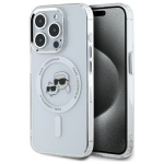 Other goods Karl Lagerfeld  Karl Lagerfeld IML Metal Karl&Choupette Head MagSafe iPhone 15 Pro Case - White