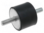 Vibration damper | M8 | &Oslash;: 40mm | rubber | L: 30mm | Thread len: 23mm