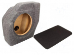 Car loudspeaker enclosure | MDF | gray melange | textil | 15l | 250mm