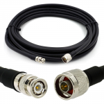 Rangeful BNC Male / N Male 50m elastne koaksiaalkaabel &mdash; vastab LMR400 UF UltraFlex HF400-BNCM-BNCM-50