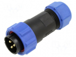 Connector: circular | plug | male | PIN: 3 | IP68 | SP21 | 7&divide;12mm | 30A | 500V