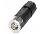 Connector: M12 | plug | PIN: 5 | 63V | straight | IP65 | push-lock | 16A