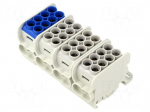 Splice terminal: distribution block | for DIN rail mounting