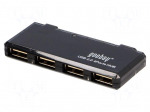 Hub USB | USB 1.1,USB 2.0 | black | Number of ports: 4 | 480Mbps | 0.4m