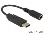 DeLOCK Adap. Type-C->Jack 14cm - St-Bu