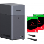 Ugreen DH2300 + 2x 6TB Seagate IronWolf HDD Bundle (black)