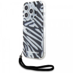 Karl Lagerfeld KLHCP15LHZBPKCCK iPhone 15 Pro 6.1" hardcase IML Zebra Pattern & Cord / black
