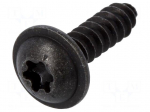 Screw | 100pcs | 16mm | steel | black | Thread: 4,2 | 4,2x16