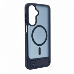 Back panel cover Evelatus Samsung Galaxy A17 4G / A17 5G Rubber Coated MagSafe With Stand Case Navy Blue