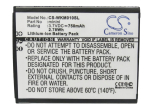 750mAh Replacement Battery for Wiko Minimi, BLU Spark, Spark S130, C49390590L, C49390590T
