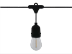 Lightings iLike LED Virtene ar 10 gab E27 1W FILAMENT spuldze silti balta 2700K IP65 LEDOM 5 metri