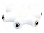 Jack 3,5mm socket x6 | 0.2m | Colour: white