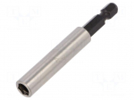 Holders for screwdriver bits | Socket: 1/4" | Overall len: 72mm