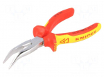 Pliers | insulated,curved,half-rounded nose | 160mm | 1kVAC