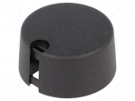 Knob | with pointer | plastic | &Oslash;shaft: 6mm | &Oslash;31x16mm | black