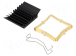 Heatsink: extruded | grilled | BGA | black | L: 29mm | W: 29mm | H: 9.5mm