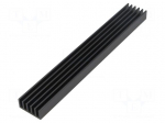 Heatsink: extruded | grilled | black | L: 150mm | W: 21mm | H: 10mm