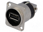 Adapter | USB A socket-front,USB B socket-back | USB 2.0 | 19x24mm