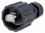Plug | RJ45 | PIN: 8 | Cat: 5e | shielded | Layout: 8p8c | Locking: bayonet