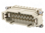 Connector: rectangular | male | Han E | PIN: 16 | 16+PE | size 16B | 16A