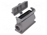 Enclosure: for rectangular connectors | Han | size 24B | with latch