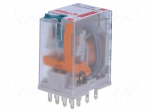 Relay: electromagnetic | 4PDT | Ucoil: 24VDC | 6A/250VAC | 6A/24VDC