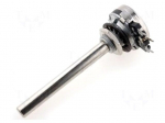 Potentiometer: shaft | single turn | 250k&Omega; | 200mW | THT | 6mm | metal