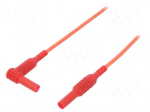 Test lead | 1kVDC | 10A | Len: 1.5m | red | Insulation: silicone