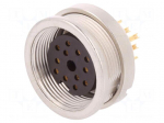 Connector: M16 | socket | female | soldering | PIN: 12 | 3A | 60V | IP40