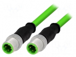 Cable: for sensors/automation | PIN: 4 | M12-M12 | D code-Ethernet