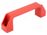Handle | Mat: technopolymer (PA) | red | H: 41mm | L: 137mm | W: 26mm