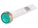 Indicator: with neon lamp | flat | 230VAC | Cutout: &Oslash;10mm | plastic