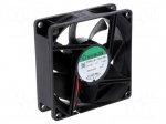 Fan: DC | axial | 12VDC | 80x80x25mm | 69.5m3/h | 33dBA | ball bearing